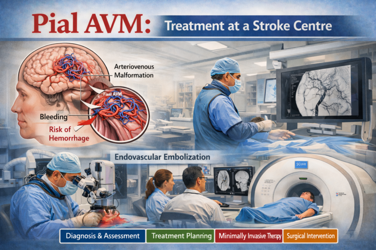 Pial AVM:  Treatment at a Stroke Centre