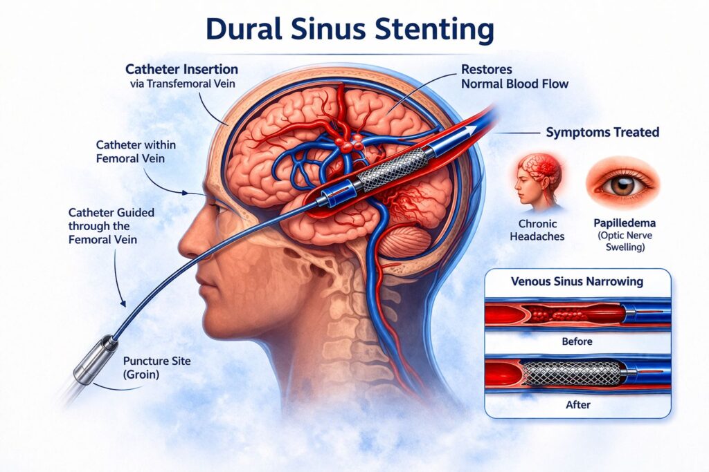 dural sinus stenting